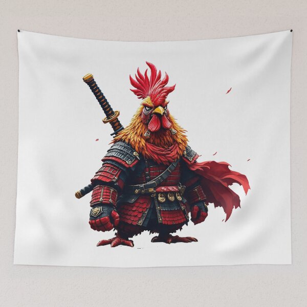 Item preview, Samurai Rooster Rage | Angry Chicken Warrior designed and sold by NovaProArt.