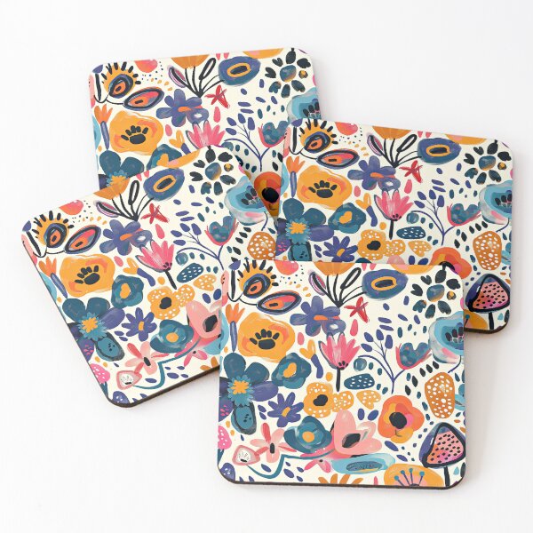 Item preview, Vibrant Abstract Floral Pattern – Colorful Modern Flower Art designed and sold by YourPrettyHome.