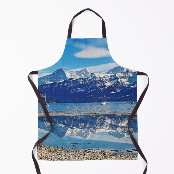 Item preview, Alpine reflection in Lake Thun – Swiss mountains reflected in the water designed and sold by beatbieri.ch.