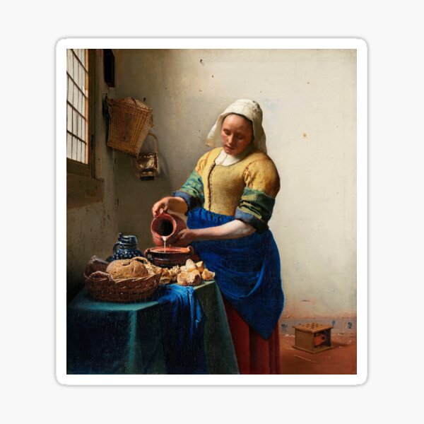 Item preview, The Milkmaid (ca. 1660) by Johannes Vermeer designed and sold by stevepmp.