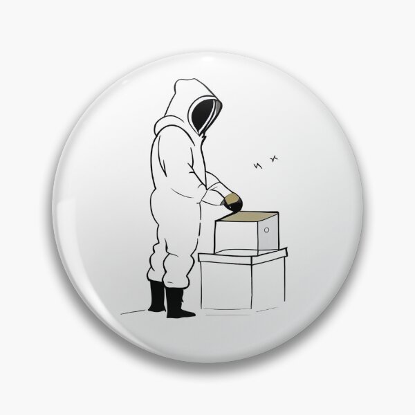 Item preview, Bee Keeper at Work - Line Art Illustration designed and sold by ShadowAndSlate.