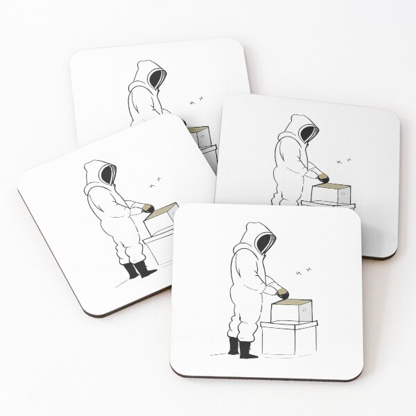 Item preview, Bee Keeper at Work - Line Art Illustration designed and sold by ShadowAndSlate.