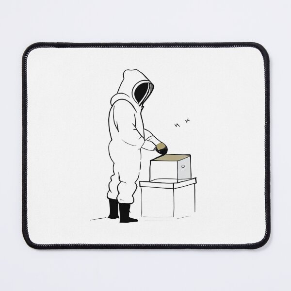 Item preview, Bee Keeper at Work - Line Art Illustration designed and sold by ShadowAndSlate.