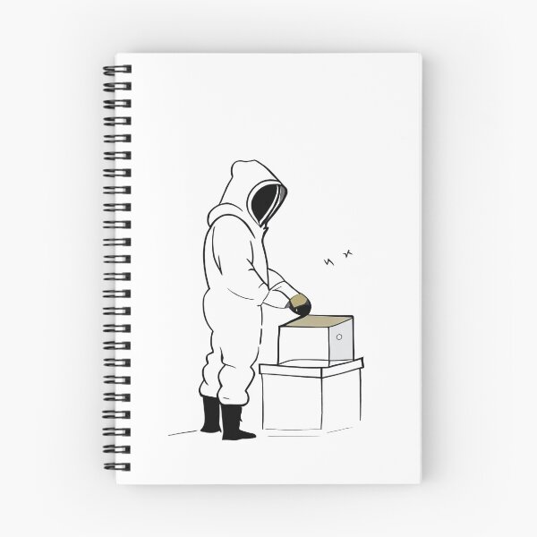 Item preview, Bee Keeper at Work - Line Art Illustration designed and sold by ShadowAndSlate.
