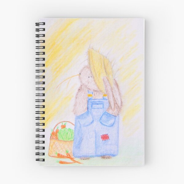 Item preview, Farmer Bunny | Cute Rabbit with Veggie Basket | Cozy Drawing designed and sold by AngelaMarieArt.