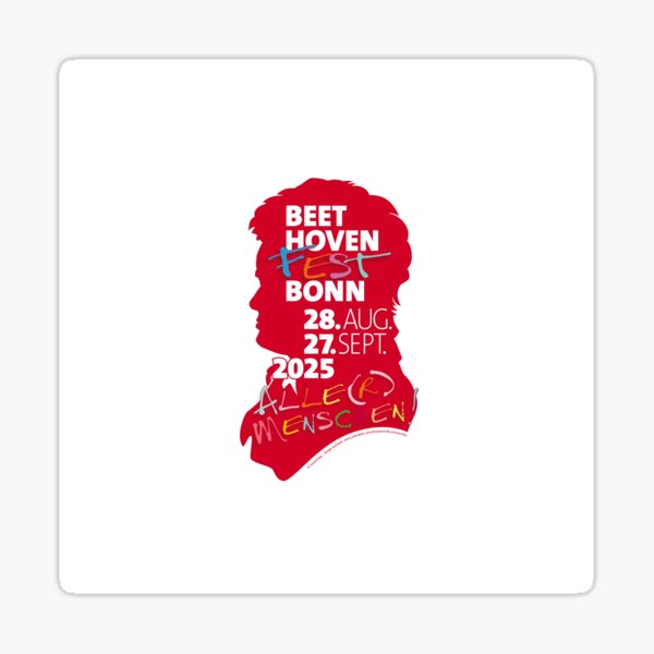 Ludwig van Beethoven - Festspiele Bonn - 28. August bis 27 September 2025 - black Sticker