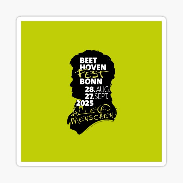 Ludwig van Beethoven - Festspiele Bonn - 28. August bis 27 September 2025 - black/green Sticker