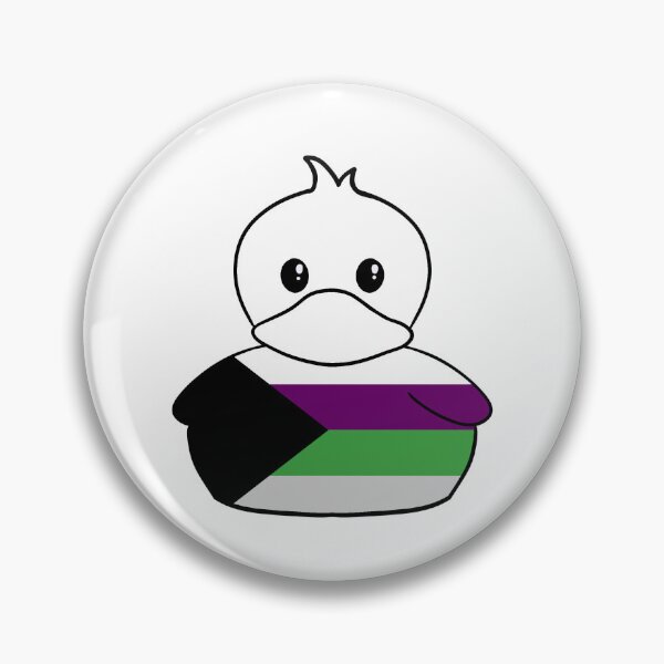 Item preview, Demi AroAce (Demian, Demirose, Demi Squared) Duck designed and sold by PineKonePixels.