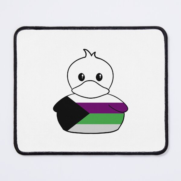 Item preview, Demi AroAce (Demian, Demirose, Demi Squared) Duck designed and sold by PineKonePixels.
