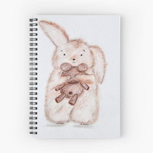 Item preview, Bunny with Teddy Bear | Cute Stuffed Animal | Cozy Art designed and sold by AngelaMarieArt.
