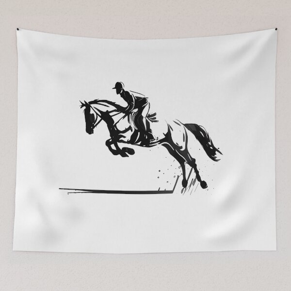 Item preview, Horse Jumper Leap - Line Art Grace designed and sold by ShadowAndSlate.