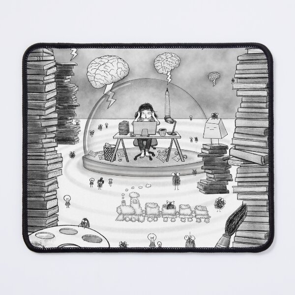 Item preview, Artist Brainstorm, bookish, books, artist, emotions, black and white designed and sold by pintsizedartist.