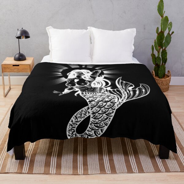 Item preview, White art nouveau style mermaid designed and sold by 7Delamancha.