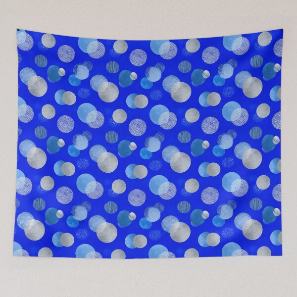 Item preview, Blue Galaxy Circles Abstract Seamless Pattern designed and sold by Moisky Patterns.