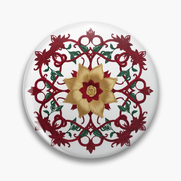 Item preview, Elegant Fassi Style Floral Design in Red and Gold designed and sold by ArtDesignTp.