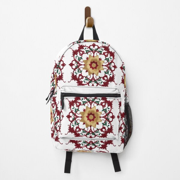 Item preview, Elegant Fassi Style Floral Design in Red and Gold designed and sold by ArtDesignTp.