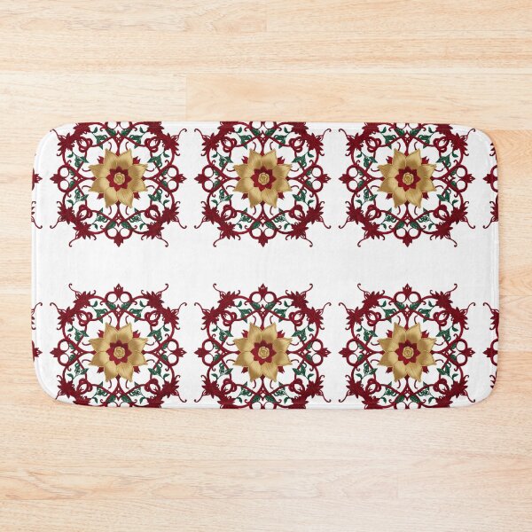 Item preview, Elegant Fassi Style Floral Design in Red and Gold designed and sold by ArtDesignTp.