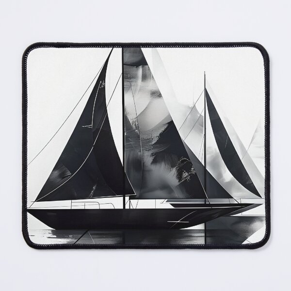 Item preview, Abstract Monochromatic Sailboats designed and sold by ashofthesouth.