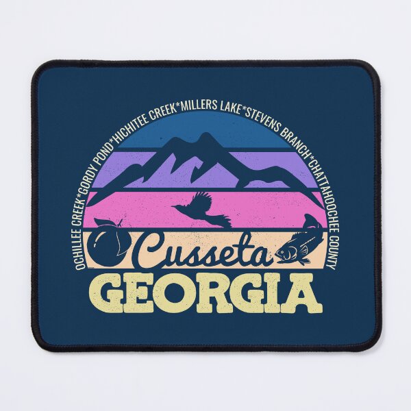 Item preview, Cusseta Georgia Sunset Retro Vintage Local Pride Logo designed and sold by CRHPOD20.