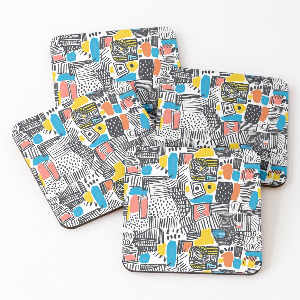 Item preview, Modern Abstract Geometric Pattern – Colorful Hand Drawn Shapes designed and sold by YourPrettyHome.