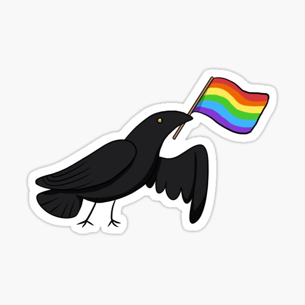 Pride Corvids - Gay/LGBT+ Sticker