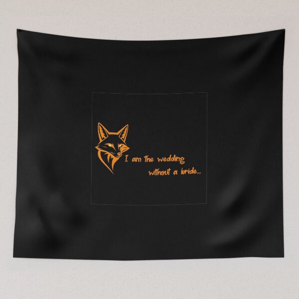 Item preview, Wedding Fox (black) designed and sold by ClassyCrap.
