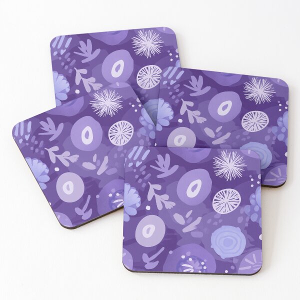 Item preview, Bold Violet Botanical Abstraction Seamless Pattern designed and sold by Moisky Patterns.