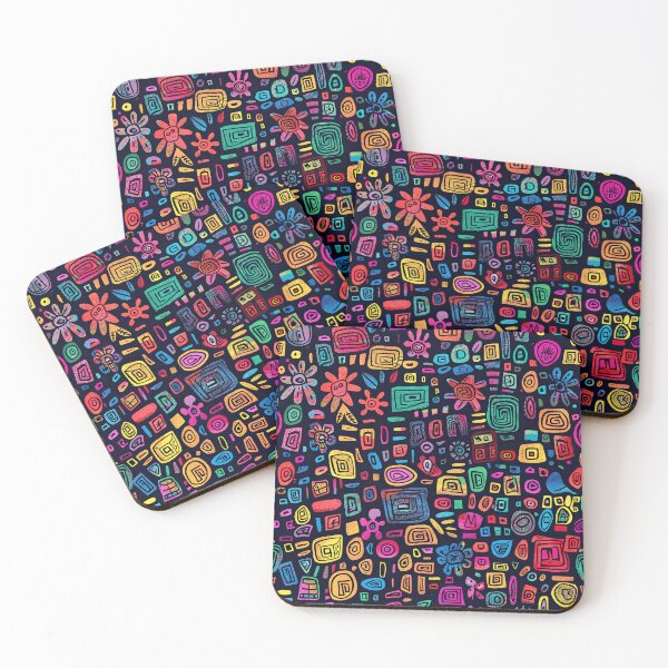 Item preview, Colorful Geometric Doodle Pattern – Vibrant Abstract Retro Art designed and sold by YourPrettyHome.