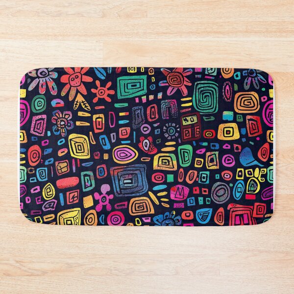 Item preview, Colorful Geometric Doodle Pattern – Vibrant Abstract Retro Art designed and sold by YourPrettyHome.