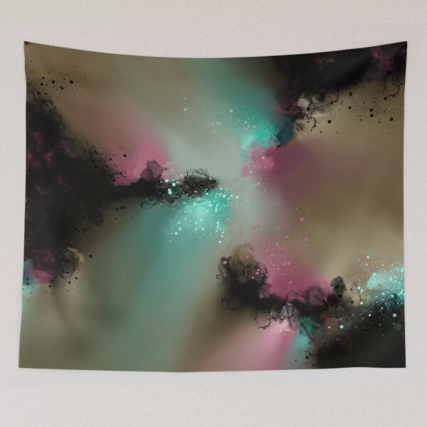Item preview, Ethereal Burst - Turquoise Magenta Abstract designed and sold by Joey Santiago.