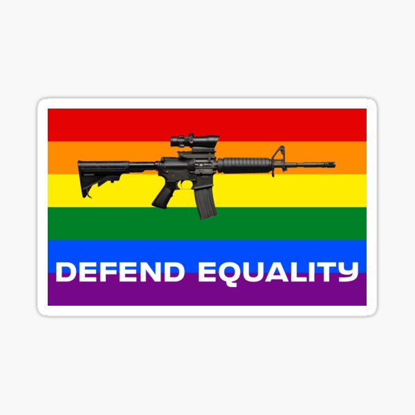 Item preview, Defend Equality (Pride Flag)| First Amendment| Cool and Cute Stickers| T-Shirts designed and sold by RevolutionToday.