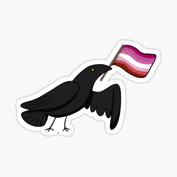 Pride Corvids - Lesbian Sticker