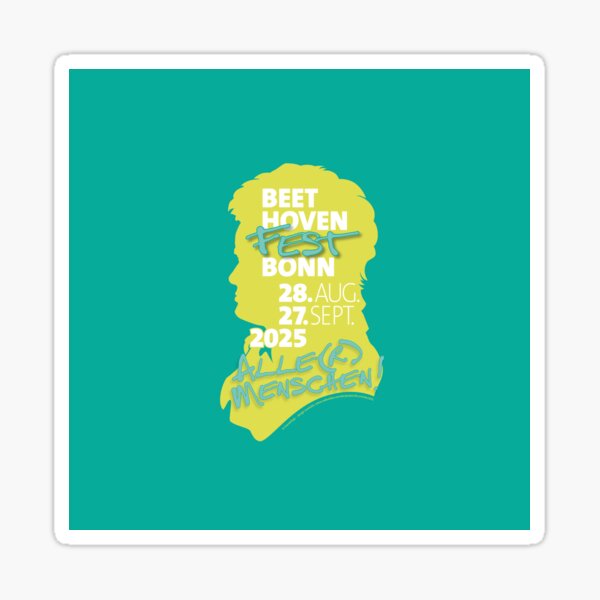 Ludwig van Beethoven - Festspiele Bonn - 28. August bis 27 September 2025 - lemone/green Sticker