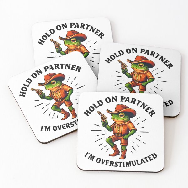 Item preview, Hold on Partner I'm Overstimulated Funny designed and sold by wabble997.