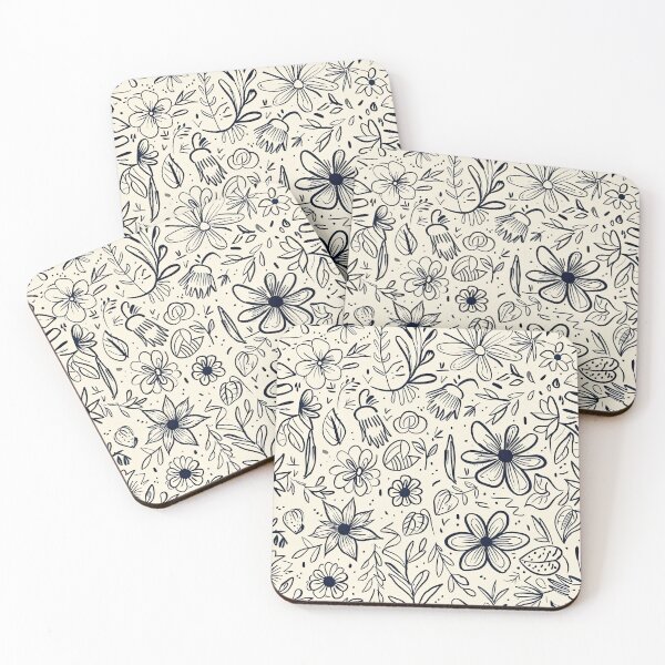 Item preview, Hand Drawn Floral Pattern – Minimal Botanical Line Art designed and sold by YourPrettyHome.
