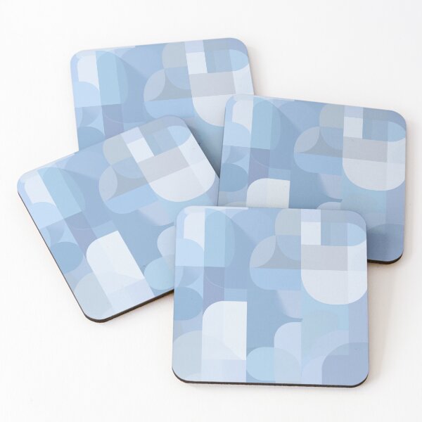 Item preview, Blue Geometric Overlap Minimalist Seamless Pattern designed and sold by Moisky Patterns.