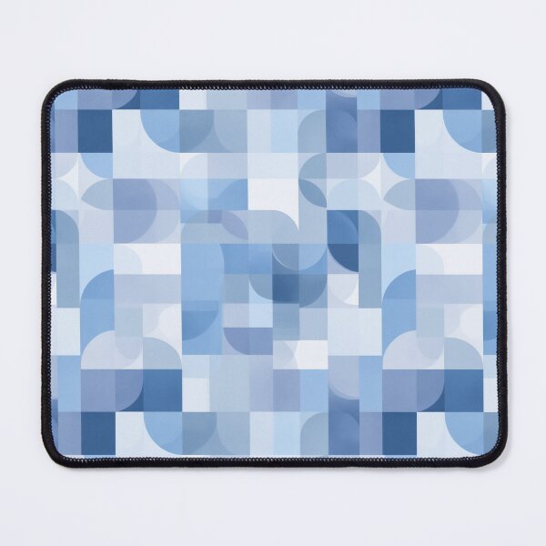Item preview, Structured Blue Geometric Minimalist Seamless Pattern designed and sold by Moisky Patterns.