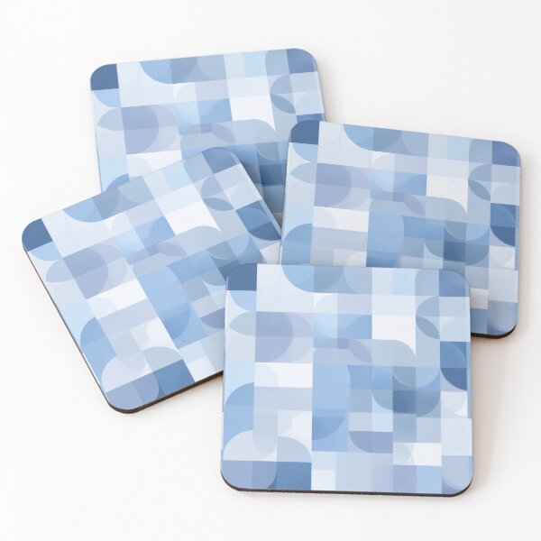 Item preview, Structured Blue Geometric Minimalist Seamless Pattern designed and sold by Moisky Patterns.
