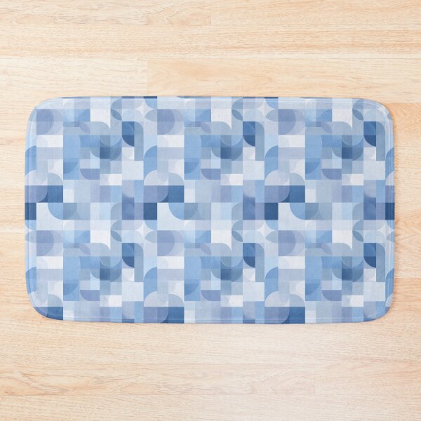 Item preview, Structured Blue Geometric Minimalist Seamless Pattern designed and sold by Moisky Patterns.