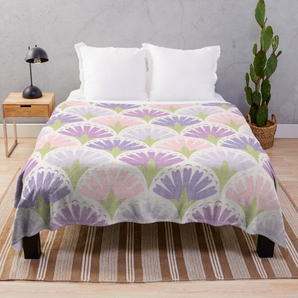 Item preview, Art Deco Floral Pattern in Soft Lilac and Pink designed and sold by namibear.