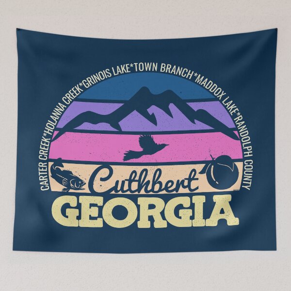 Item preview, Cuthbert Georgia Sunset Retro Vintage Local Pride Logo designed and sold by CRHPOD20.