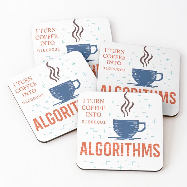 Item preview, I Turn Coffee Into Algorithms – Tech & Coffee Lovers Design designed and sold by Manyface Artistry.