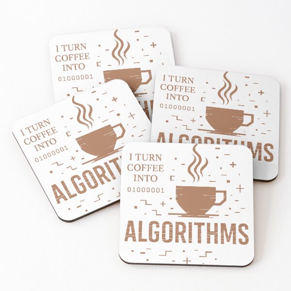 Item preview, I Turn Coffee Into Algorithms – Tech & Coffee Lovers Design designed and sold by Manyface Artistry.