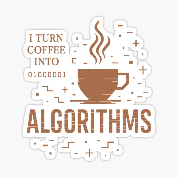 Artikel-Vorschau von Ich verwandle Kaffee in Algorithmen – Tech & Coffee Lovers Design, designt und verkauft von Manyface Artistry.
