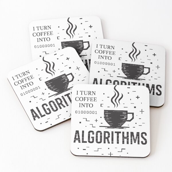 Item preview, I Turn Coffee Into Algorithms – Tech & Coffee Lovers Design designed and sold by Manyface Artistry.