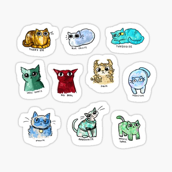 Vista previa del artículo con la obra «gatos gema 1», diseñado y vendido por TeaBag114.