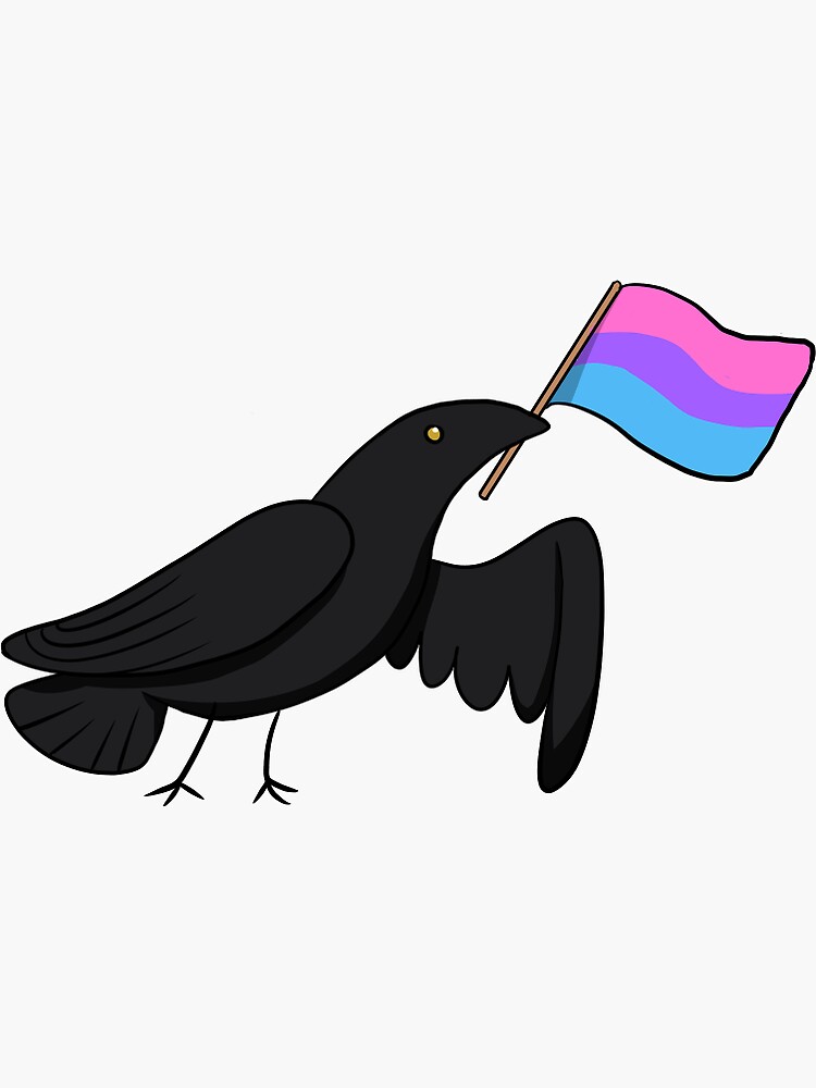 Pride Corvids - Bi by draweththeraven