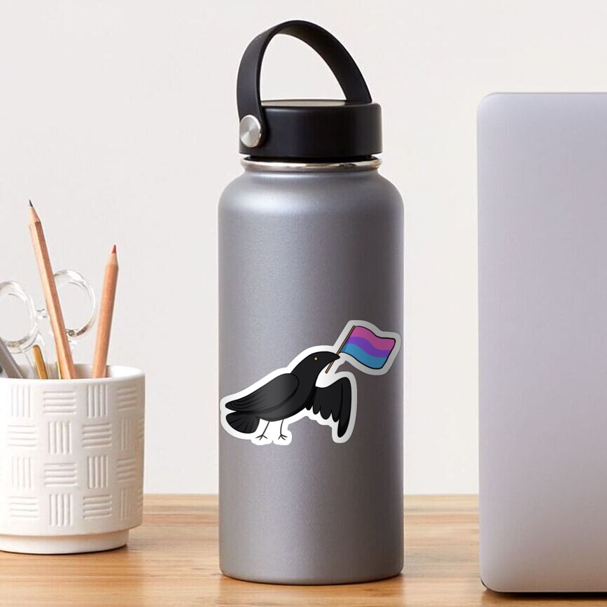Pride Corvids - Bi Sticker