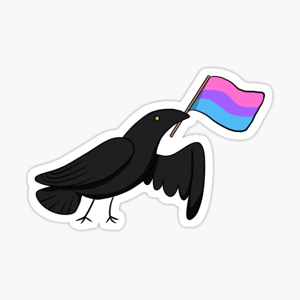 Pride Corvids - Bi Sticker