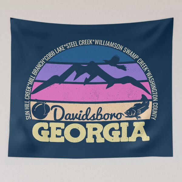 Item preview, Davidsboro Georgia Sunset Retro Vintage Local Pride Logo designed and sold by CRHPOD20.